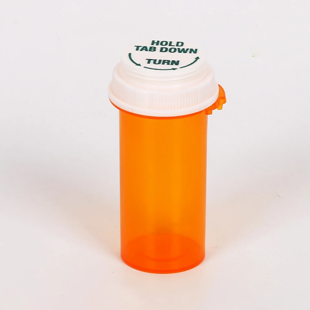 High Quality Resistant Plastic Bottles Prescription RX Vials with Thumb Cap