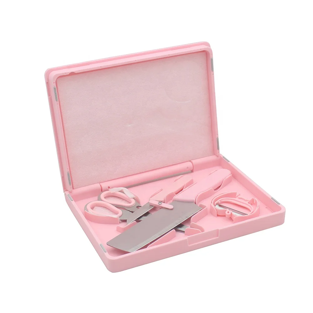 PP Plastic Cutting Board Set for Kitchen for Chopping Vegetables Fruits Includes Knife Peeler Scissors Great for Camping Tools