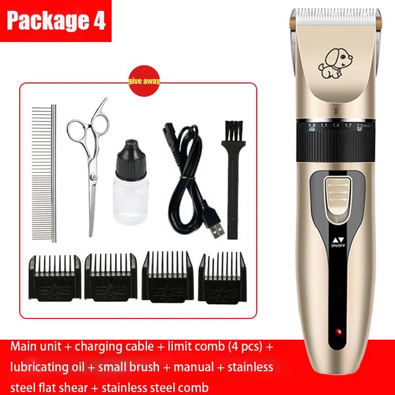 
2021 new Dog Clippers Cordless Pet Clippers Pet Grooming Kit Low Noise Dog Cats Hair Clippers 