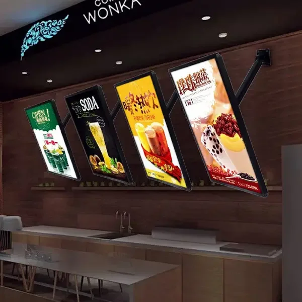 Ultra Thin Light Pad Portable Led L Led Wall Lightbox Menu Display Board Restaurant Advertising Light Box Ordering Back Lightbox