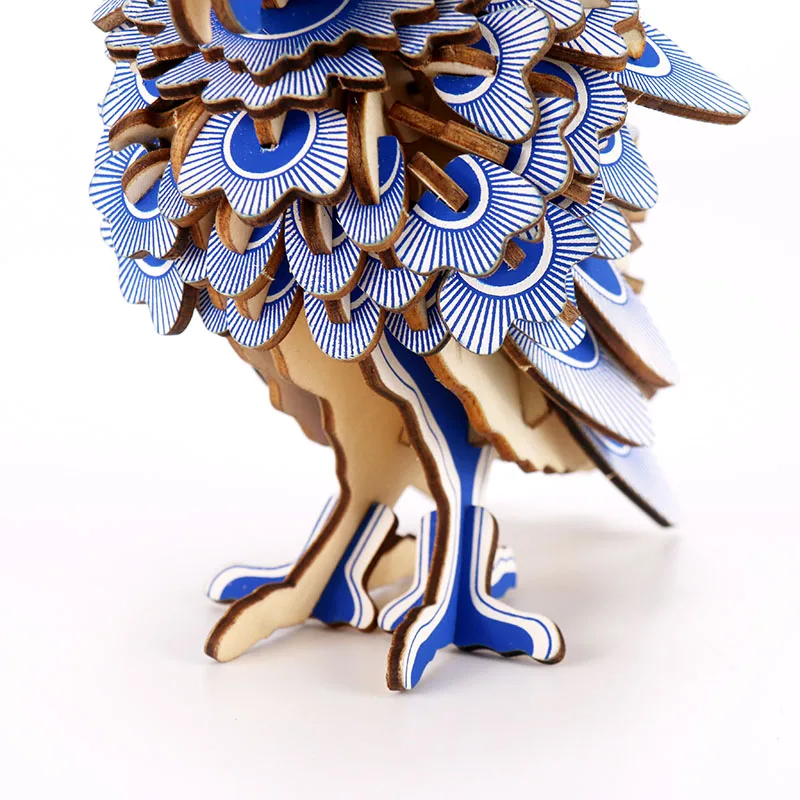 Jigsaw Puzzle Assembly Model Educational Toy Wooden Puzzle Animal Craft Puzzle Colorful Owl DIY 3D 2 Sheets/set 7KG/6.6KG 142pcs