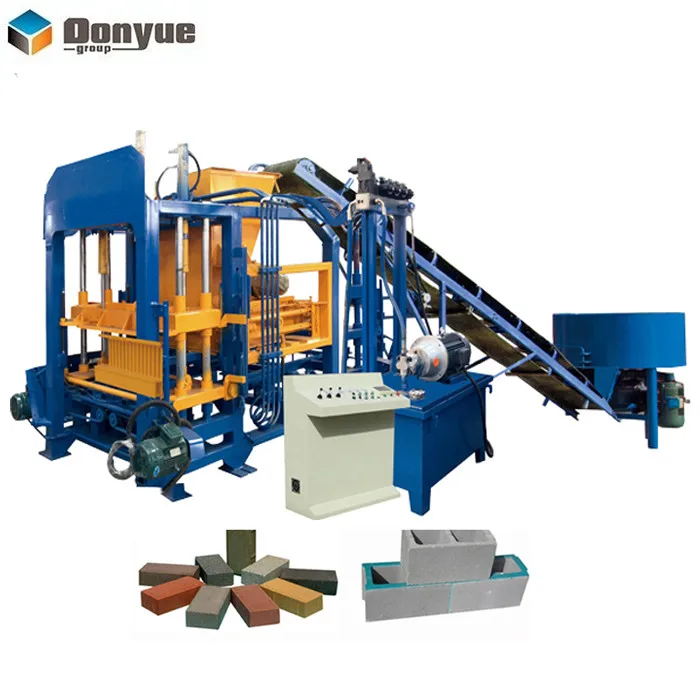 China Fully Automatic Hydraulic Interlocking Concrete Cement Hollow Block Making Machine QT4-15 Fly Ash Brick Making Machinery