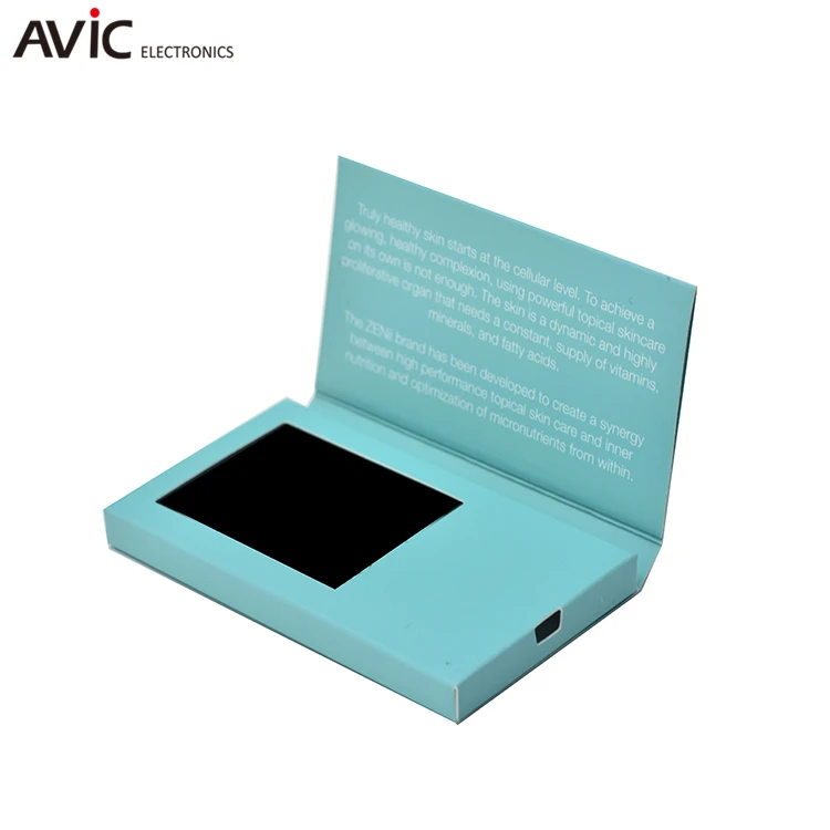 2019 Горячая продажа заводской заказ 2,4 дюймов ЖК-видео визитная карточка MP4 плеер для приглашения