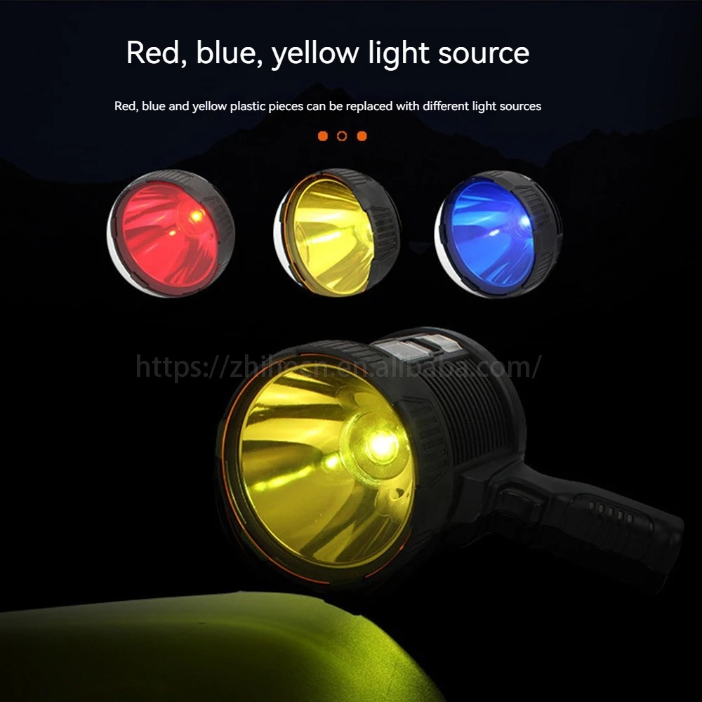 High Power P50 Powerful Long Range Flashlight Portable With Stand Camping Light Outdoor Emergency Led Searchlight