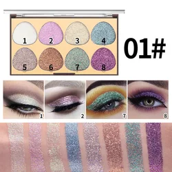 8 color wholesale diamond cute custom loose pressed shimmer matte glitter gel eyeshadow palettes liner eye shadow  pigmented