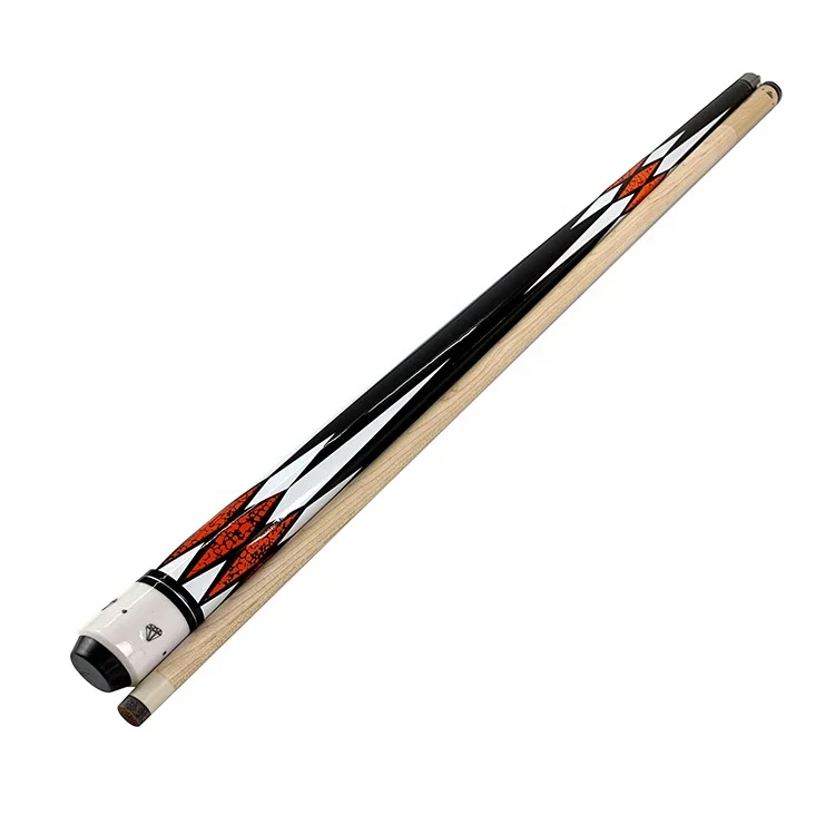 Fancy Two Section American  brass joint shell hard maple  snooker  billiard cues for sale