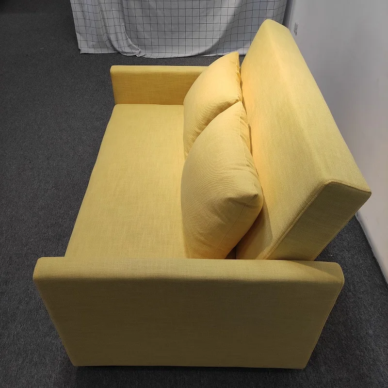 Modern minimalist two seat sofa cum bed with storage