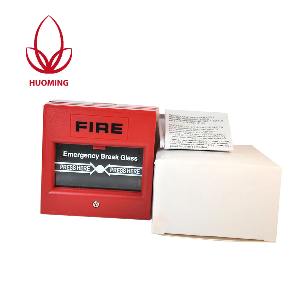 Fireproof Material 24V High Quality Glass Break Fire Alarm Emergency Manual Call Point
