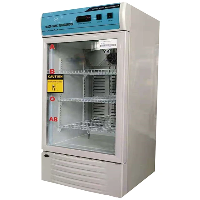 120 liters hospital blood bank refrigerator dual sonic fan, low temperature and high humidity resistant EBM brand cooling fan.