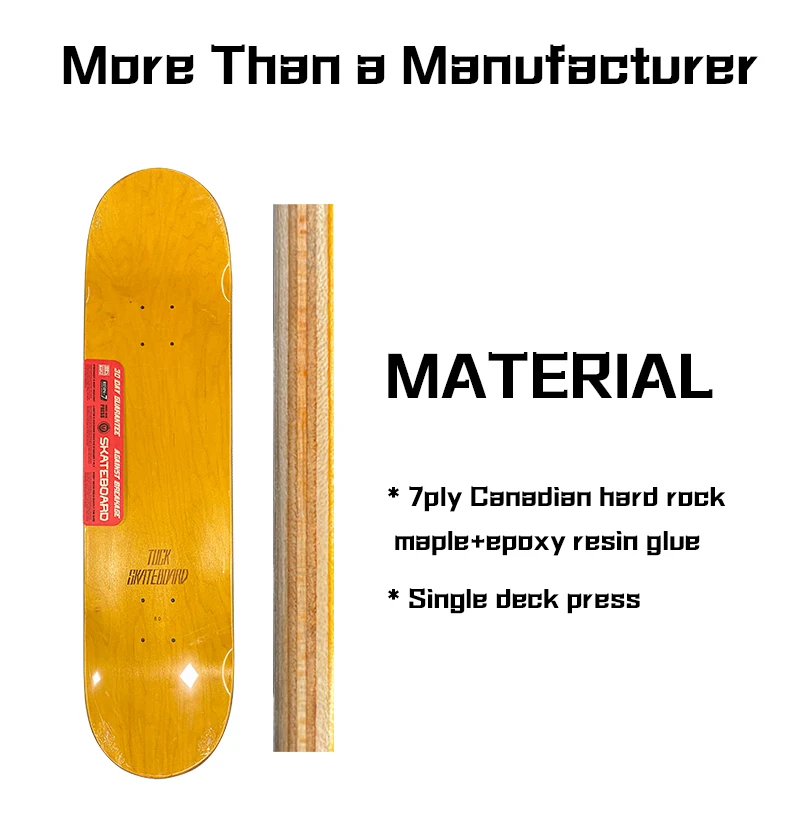 Wholesale Professional Skateboard Custom Medium Deep Concave skate board for Skateboarding
