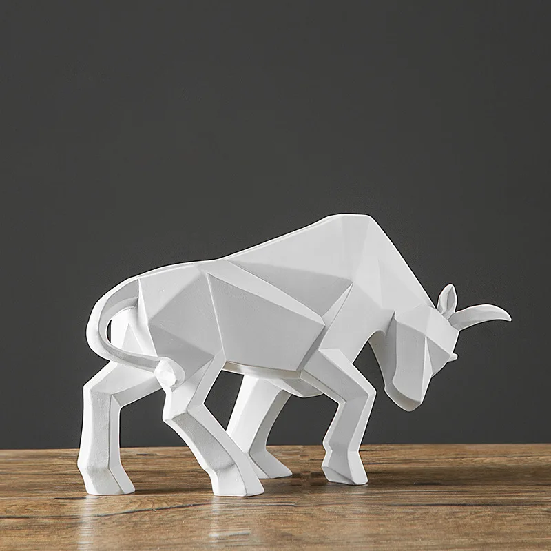 Jiayi Abstract Gold Bull Statue Bull Statues for Sale White Bull Statue Decoration