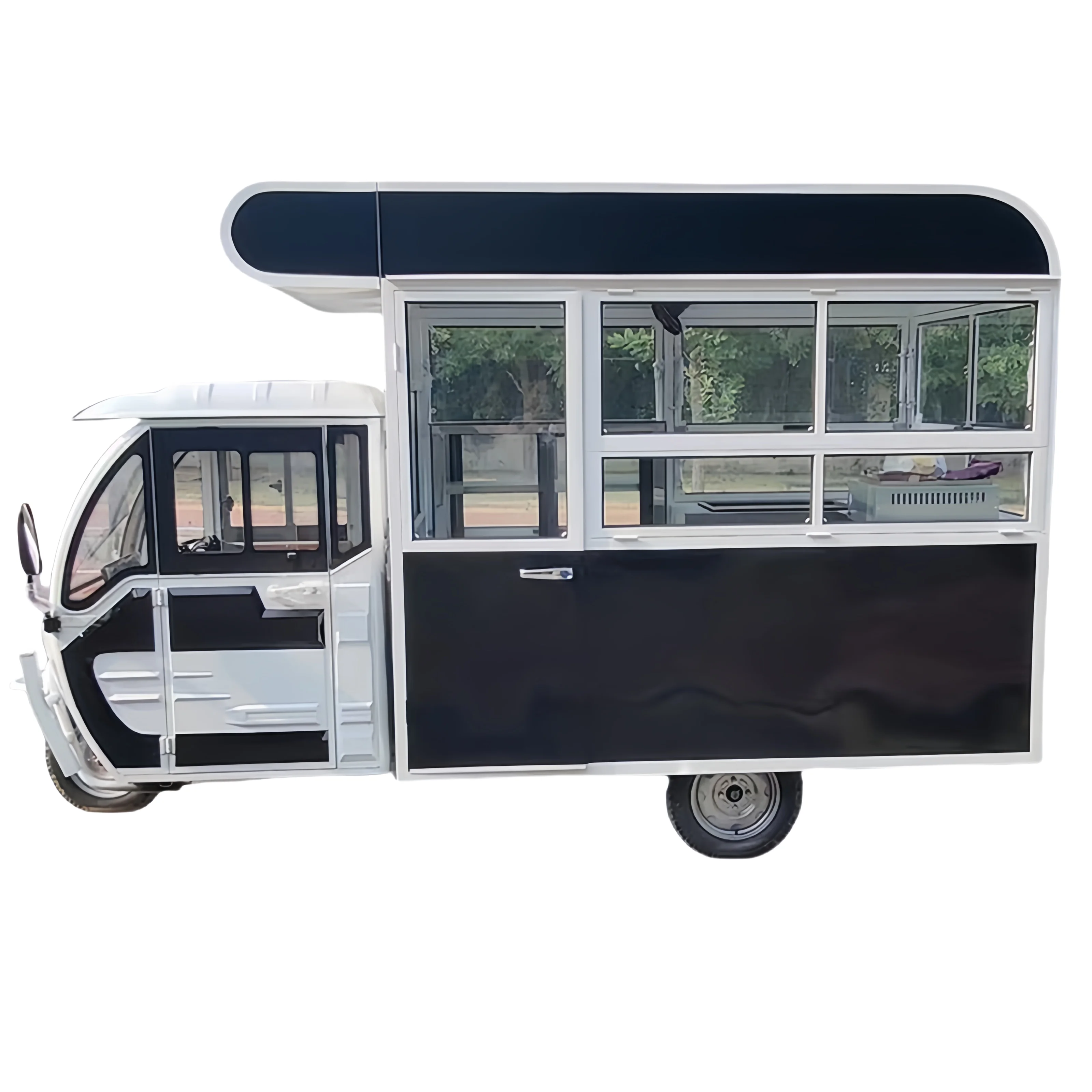Hot Selling Fully Equipped Mobile Lce Cream Pizza Food Truck Electric Three-Wheel Outdoor Custom Food Trailer For Sale