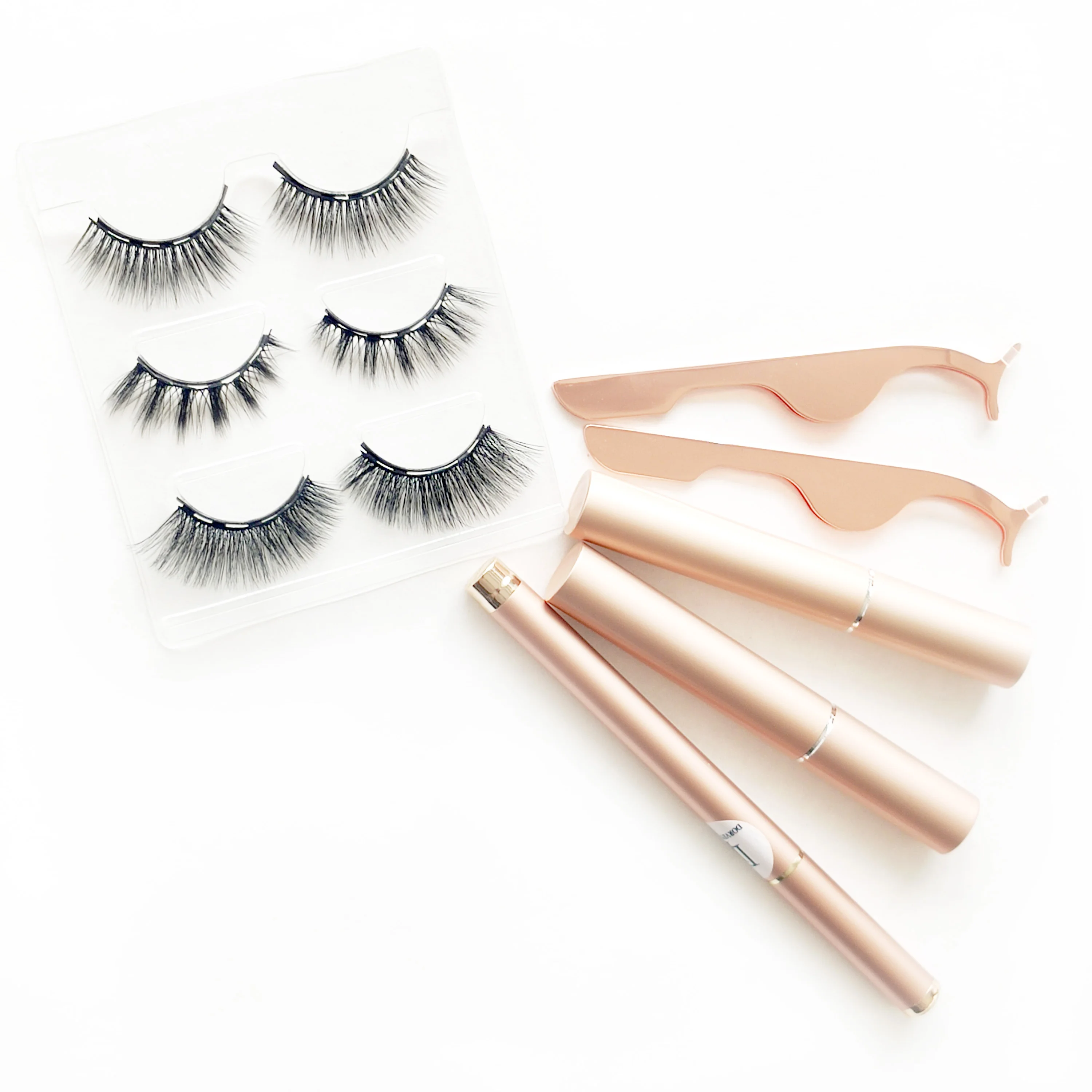 Wholesale Luxury Styles latest Natural Soft Lashes Faux Mink Material handmade High Quality Magnetic Eyelashes