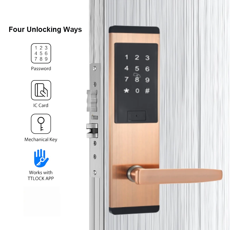 Air bnb Apartment 4 Unlocking Ways TT Lock Smart Door Lock Factory