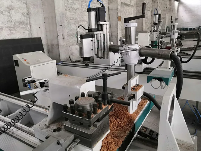 WS-L1530-4A automatic tool change cnc wood turning lathe with ATC