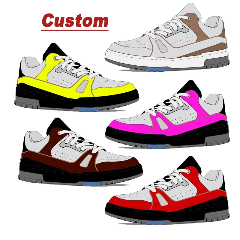 Fully Custom Sneakers Brand Customized LOGO Shoes Men Fashion Casual Platform Walking Running Style Shoes