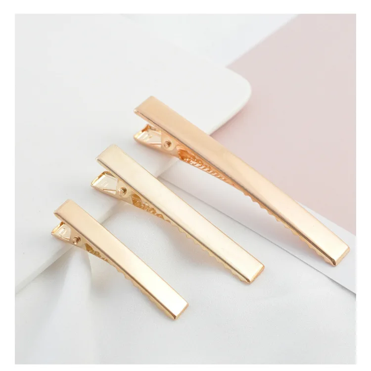 
Hair Clip Aligator fashion Flat Metal Spring Rose Gold Duck Alligator Hair Clip With Teeth hair clips set 