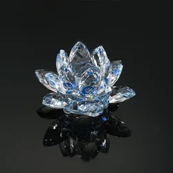Home decoration wedding gift 20/30/50/60/100mm colorful crystal lotus flower ornament