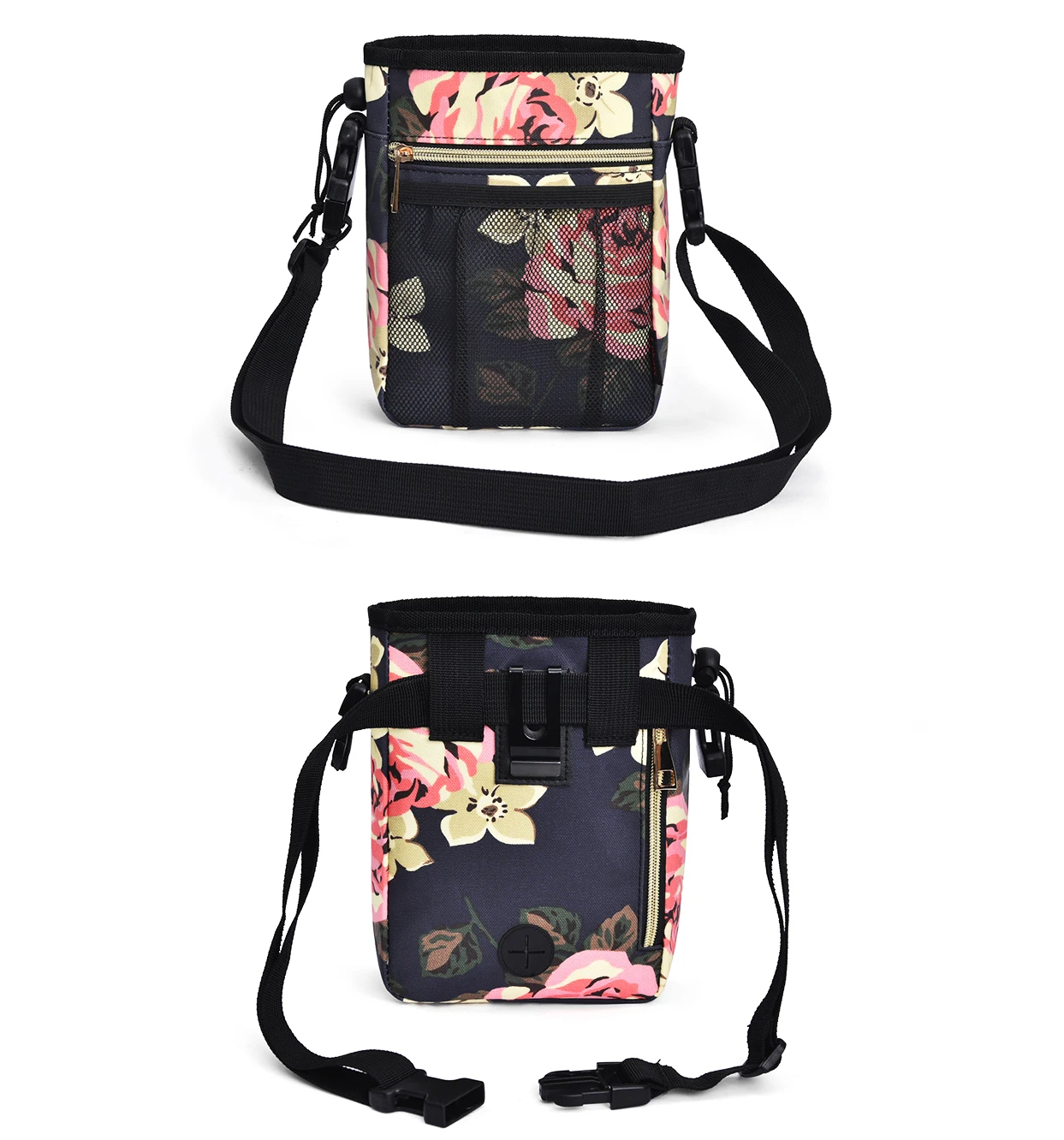 Dog Treat Pouch Dog Training Treat Pouch Dog Training Waist Bag with Waist Shoulder Strap 3 Ways to Wear Easily Carries Toys