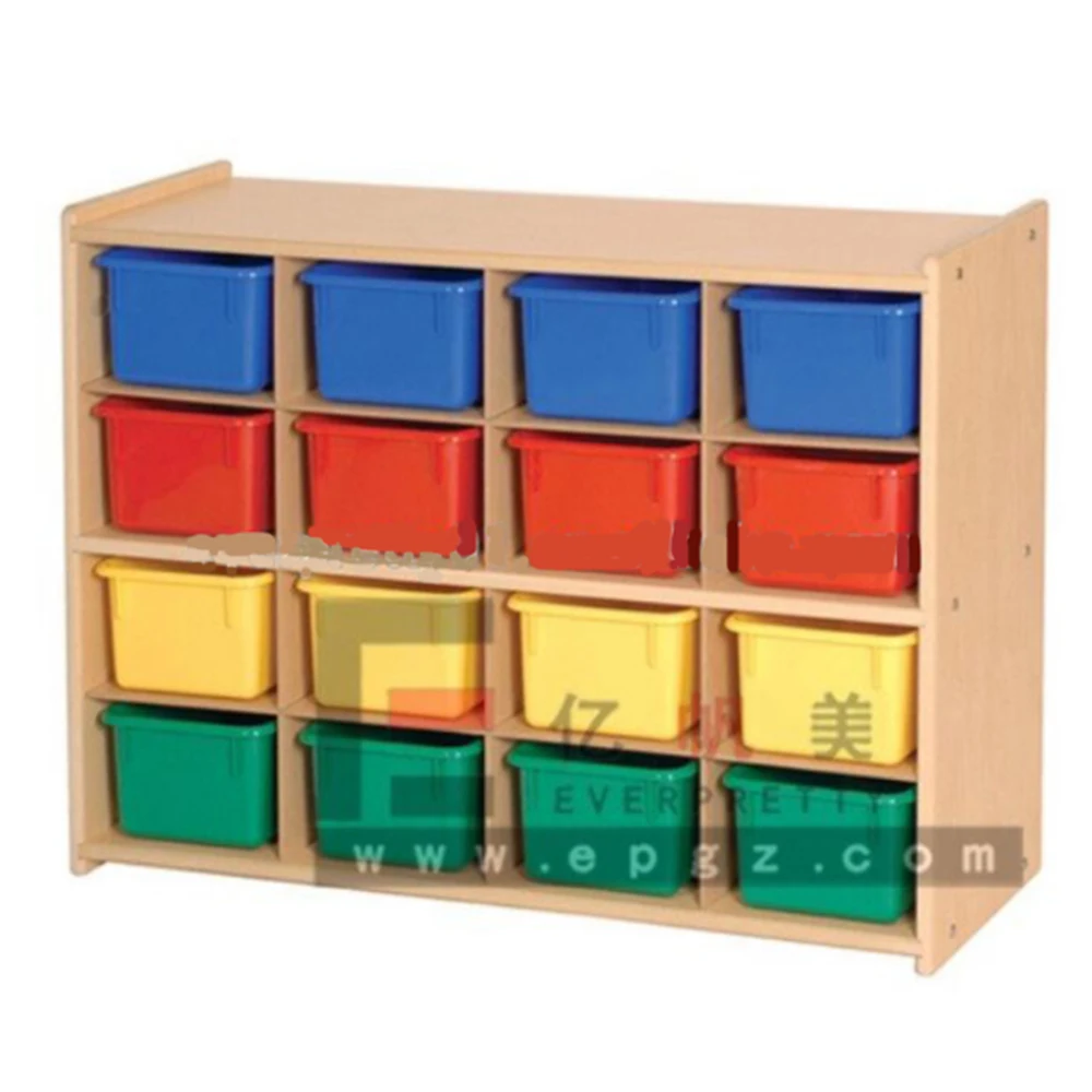 School Children Furniture Preschool Wooden Toy Cabinet Storage