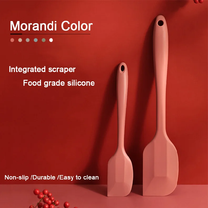 Food Grade Spatulas Set 6 Morandi Colors Heat Resistant  Nonstick Spatulas for Cooking Baking and Mixing Baking Supplies