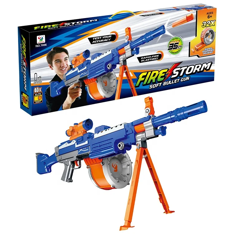 Wholesale Price Boy Soft Bullet Gun Kids Police Shooting Gun Toy Electric Toy Guns