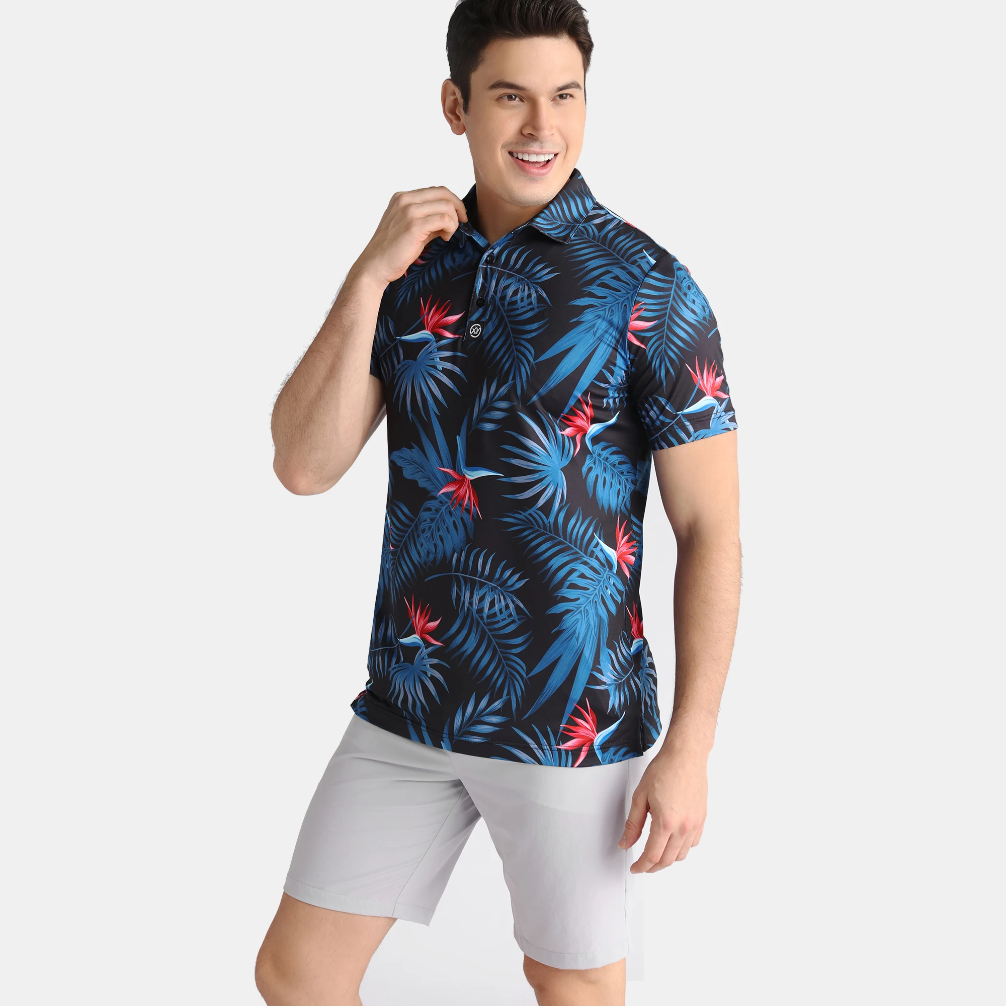 Custom logo men golf polos shirt collar design dry fit sublimation playeras polo golf t-shirt