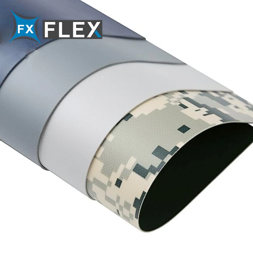 FLFX заказной 500D 350 Gsm камуфляж ПВХ брезент рулон для палатки/надувной лодки