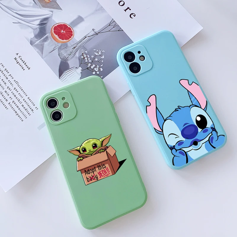 Cartoon mouse duck bear style Phone Case for iPhone 13 12 11 Pro XR X Xs Max 8 7 Mini Frosted Silicone Cases Soft Back Cover