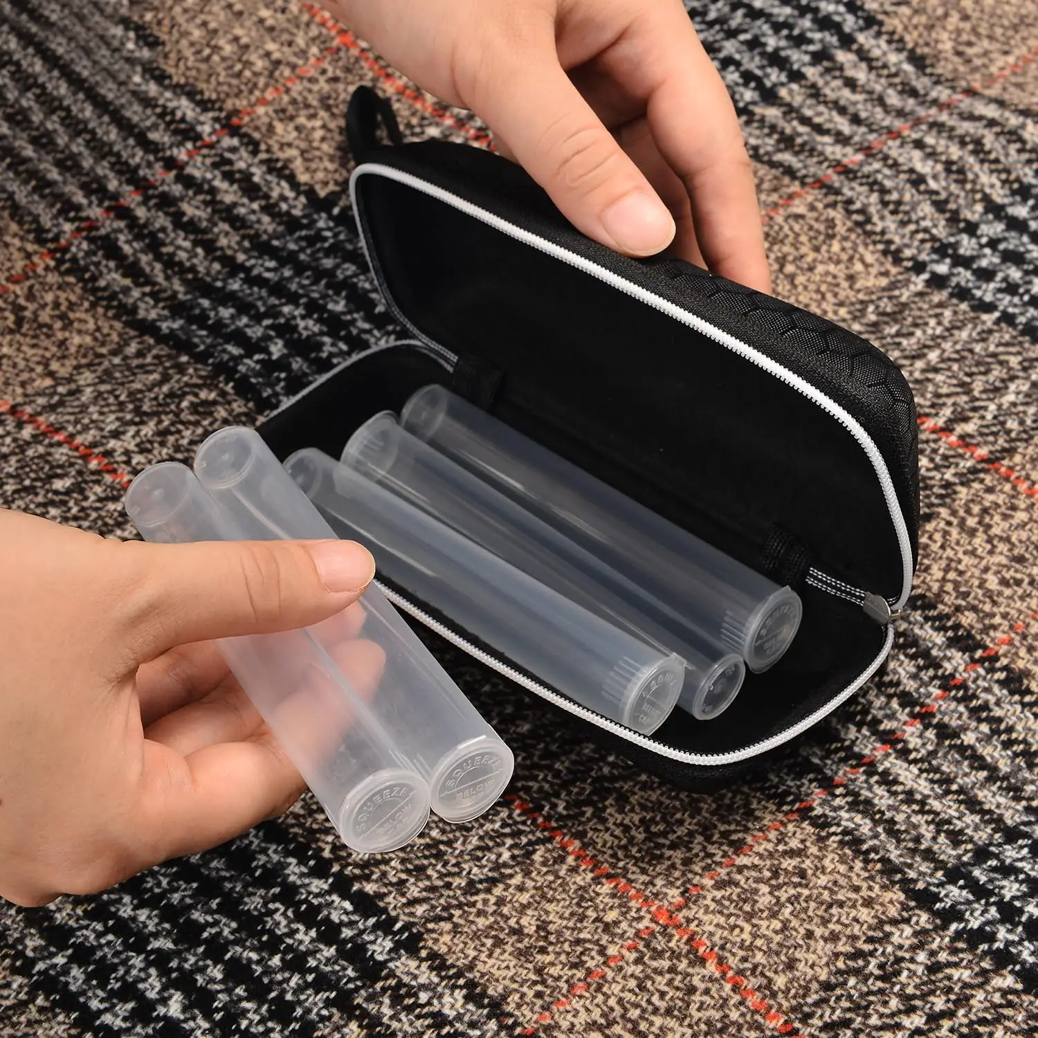 High Quality and BPA Free Plastic Pre Roll Tubes Easy to Carry Plastic Pop Top Tubes with Lids