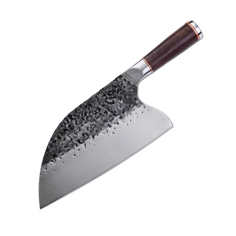Best meat cutting knife  8 Inch  Carbon Steel 5CR15MOV  Stainless Steel butcher knives for sale With Ebony Wood Handle