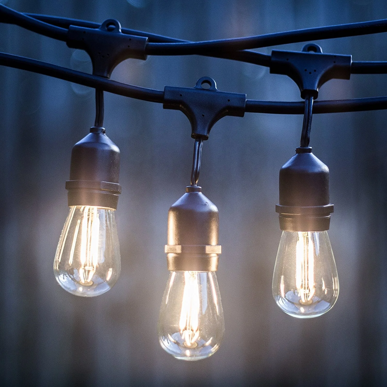 2021 Best 48FT Outdoor Lamp Strings commercial-grade waterproof lamp strings for wedding cafe