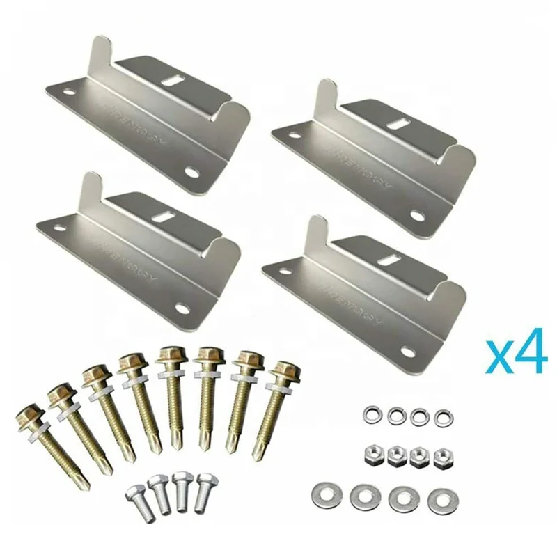 Solar Panel Mounting Bracket Aluminum Solar Panel Z Brackets Roof Solar Panel Bracket Kit for RV Boat Wall Caravans Yacht