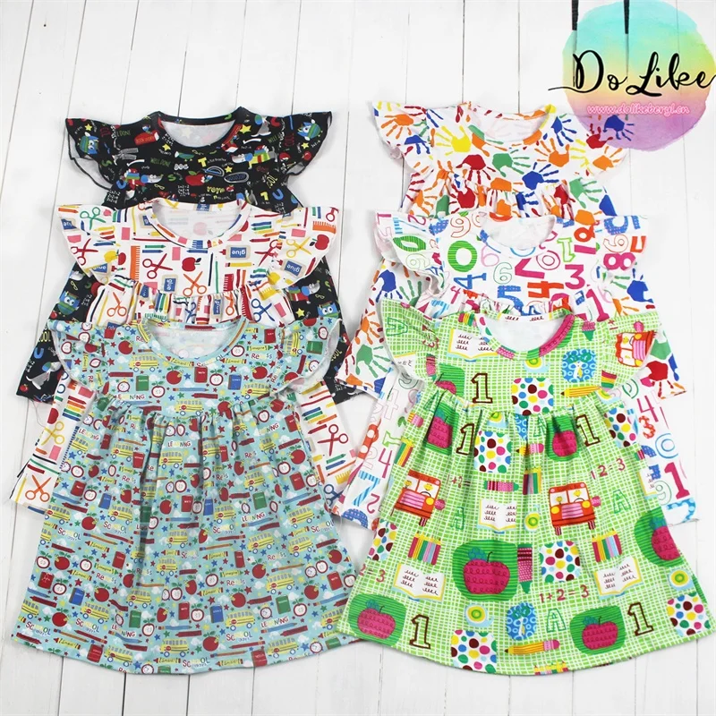 Adorable kids sweet design for little girls clothing apples apparel baby clothes children back to school dresses casual dress