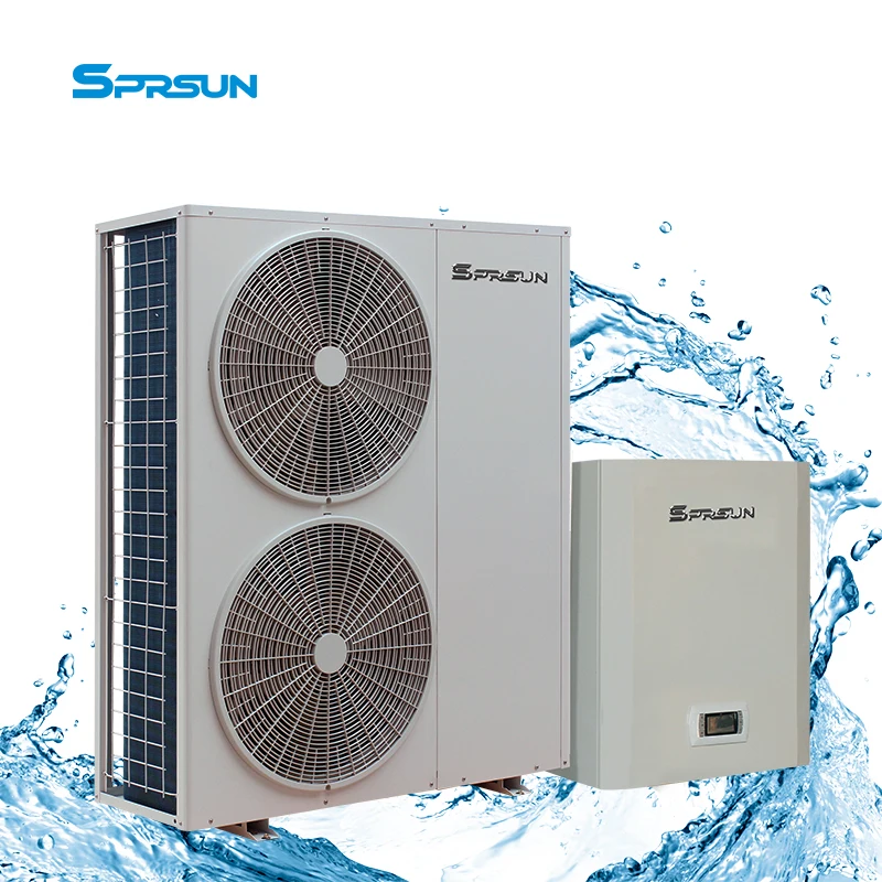 -25 degree ambient temp High Quality Split EVI heat pumps 12kw Air To Water Heat Pump Heater