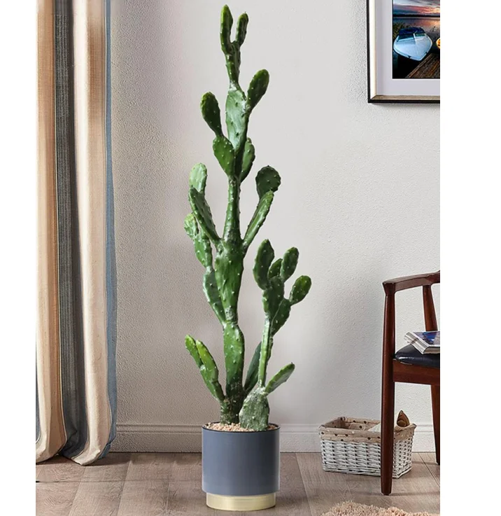 Indoor outdoor tropical plants Small Potted Desert Plant Bonsai Artificial Succulent Cactus for landscaping decoration