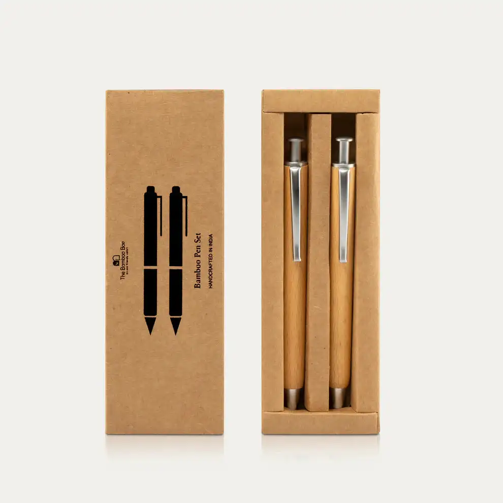 Set of 2  Sustainable Wooden Pen Eco Friendly plantable Pen pencil with seeds