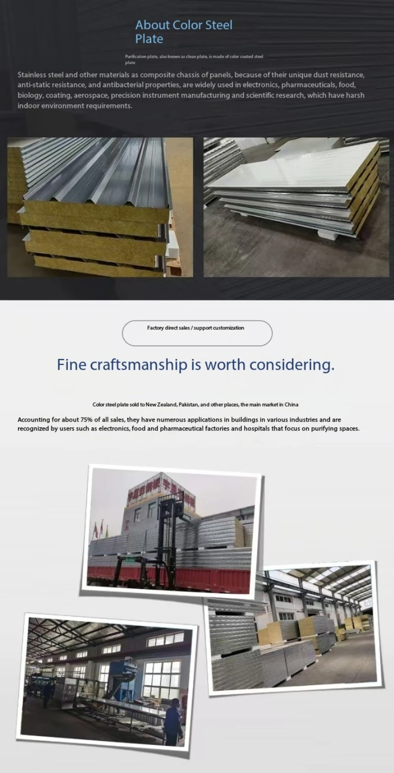 Fireproof Easy Installation Insulated Panel Sandwich Exterior Foam Wall Panels roofing Panels