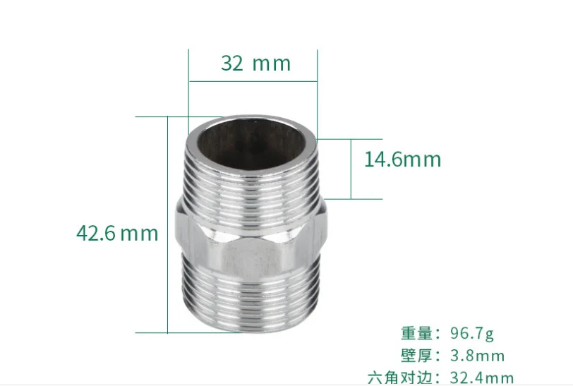 Factory price stainless steel pipe connect fitting round male hex nipple