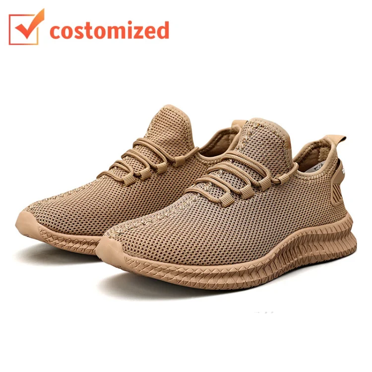 Shoes Brown Bottom Casual Man Walk Fashion Sport Mesh Breathable Outsole Eva Sneaker