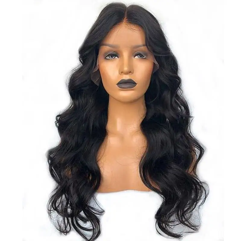 Wholesale price 100% human unprocessed  200%  density Transparent Full frontal lace wig 13*4 for the black women Ready to ship