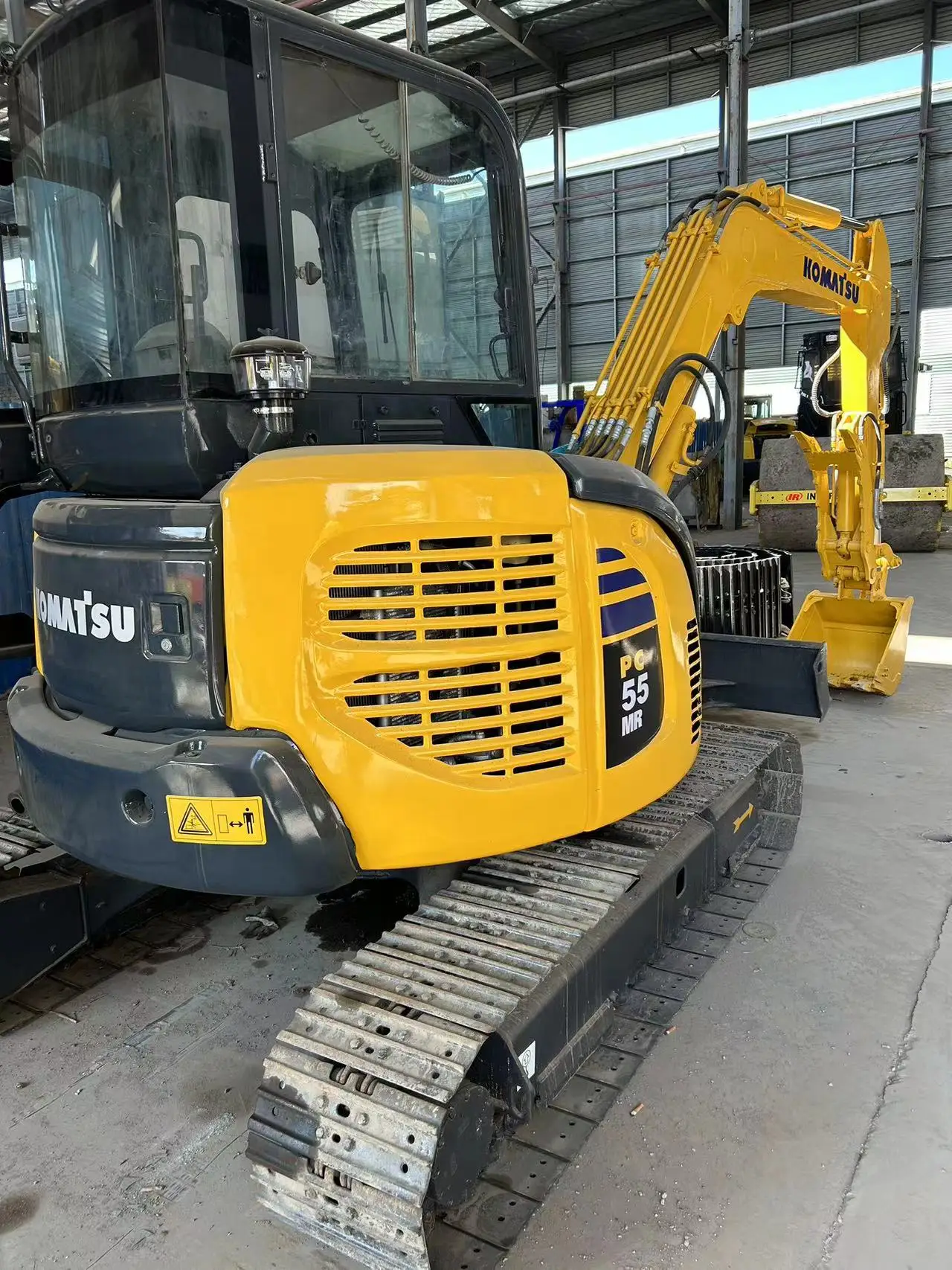 Б/у komatsu хорошее состояние оборудования PC55MR экскаватор с высоким качеством
