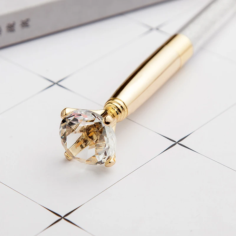 Beautiful Gift New Colorful Big Diamond Crystal Top Metal Ballpoint Pen