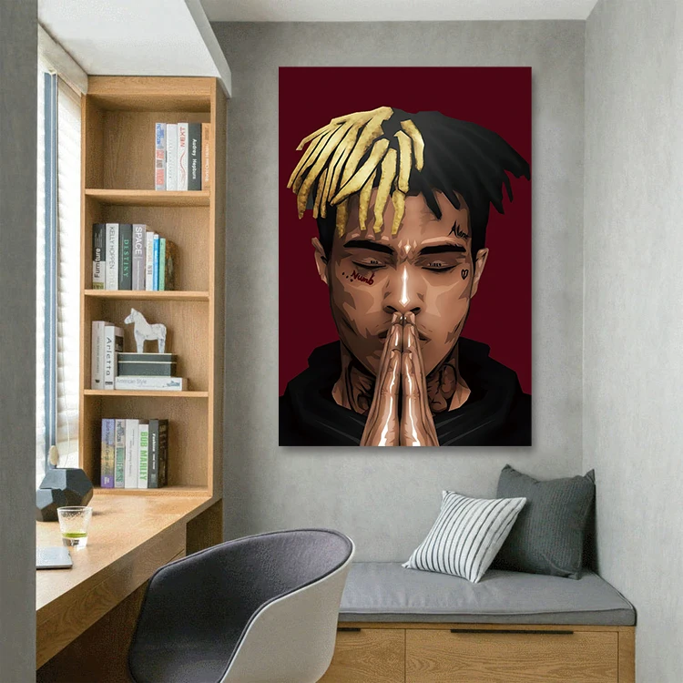 Rap star XXXTentacion Hip-Hop culture  picture print on canvas and poster wall art pop painting for room and home decoration