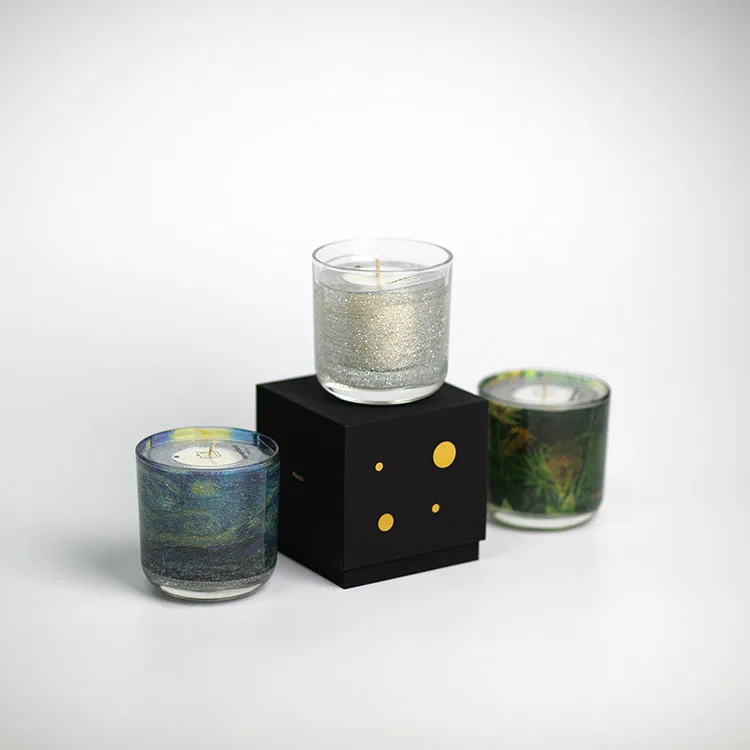 Custom Luxury LED Essential Oil Scented Soy Wax Candles Home Fragrance Decor Glass Jar Gift Customizable Home Decorative Item