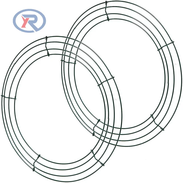 2022 Hot Sales Metal Round Wire Wreath Frame for New Year Valentines Decoration