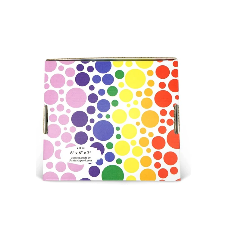 Sturdy Polka Dots Colored Three Layers Corrugated Paper Shipping Boxes Print Craft Gifts Packaging 5-15 Days Folders 500pcs JDT