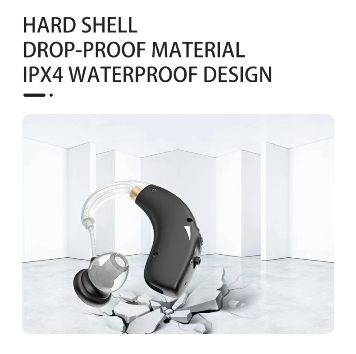 Analog Wireless Ear Deaf Adjustable BTE Medical Rechargeable Hearing Aids For Seniors Hearing Loss