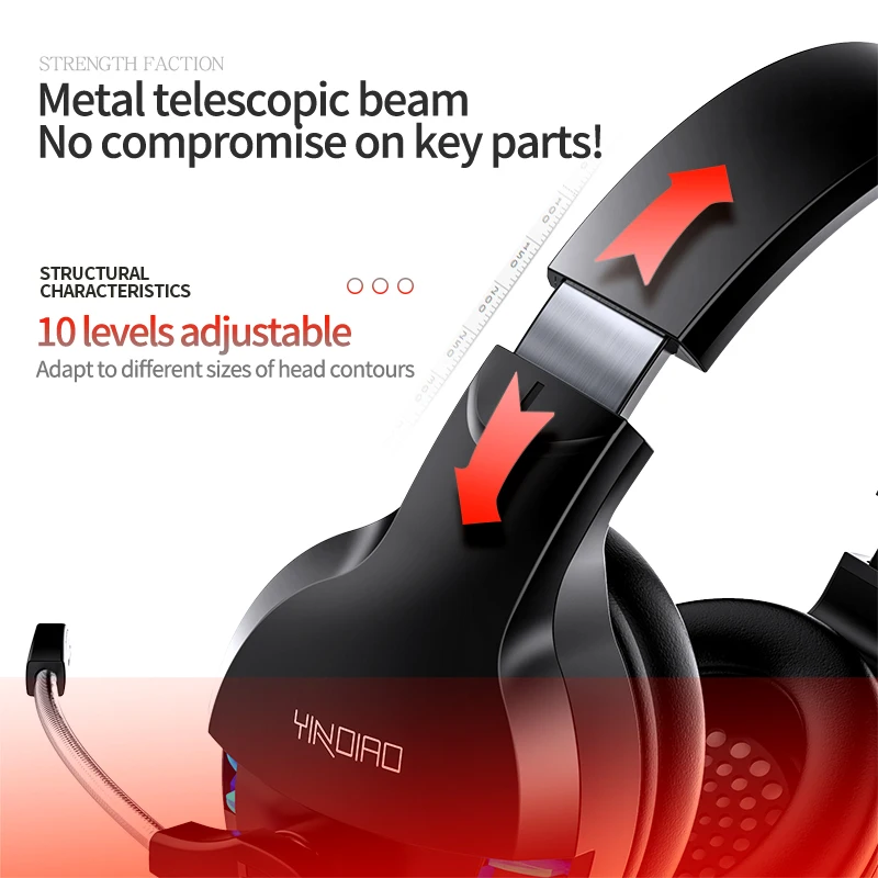 Headset High Quality OEM Gaming usb Best RGB Gamer Q2 PC Waterproof LED light Sport Headphones