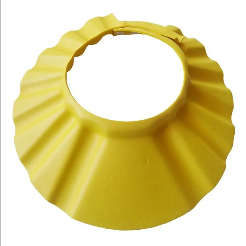 Children Waterproof Shampoo Cap Adjustable Size Cartoon Bath Cap Silicone Baby Shower Cap